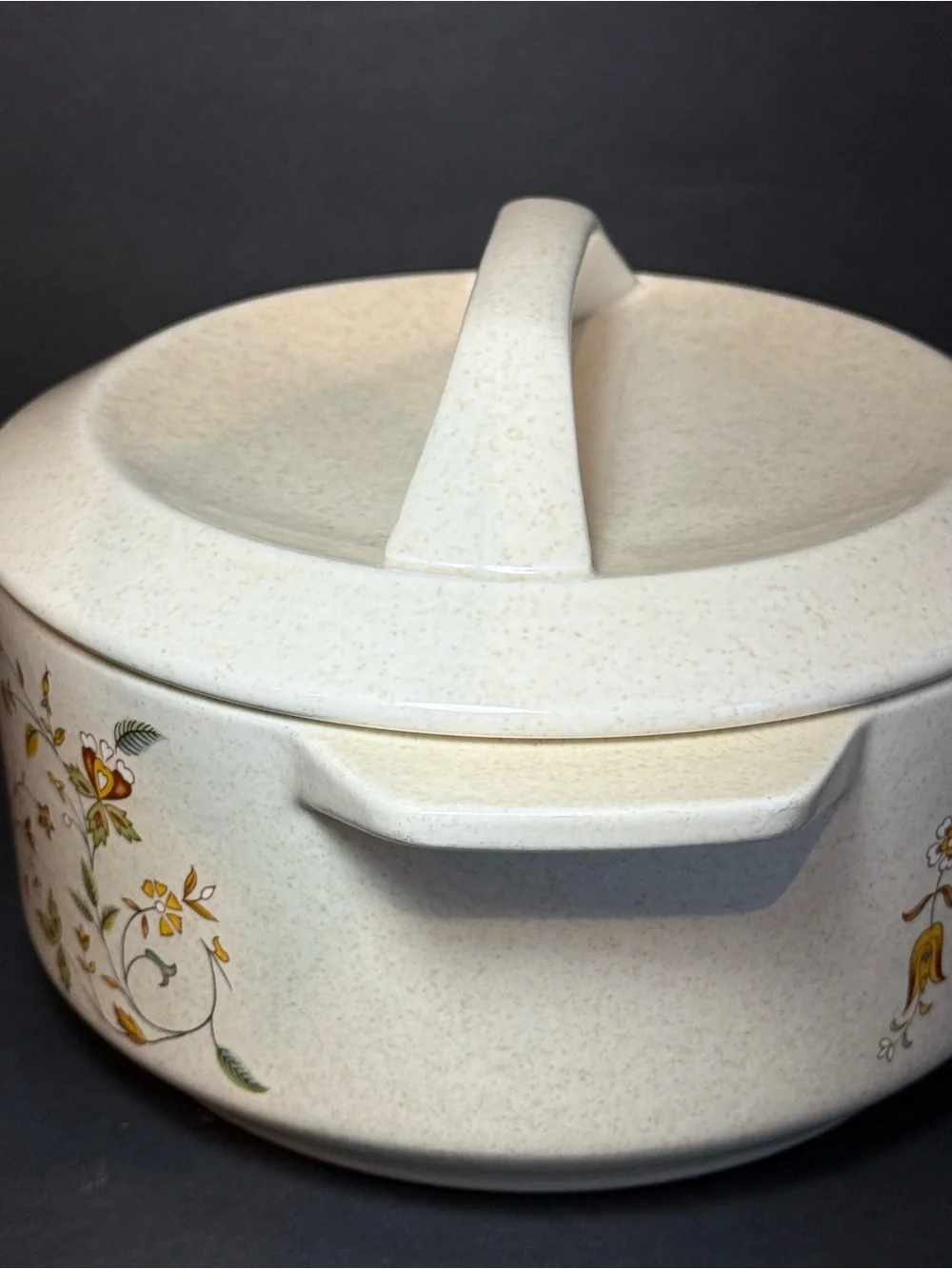 Vintage Lenox Temper-Ware Merriment 1.25 Qt Casserole Dish w Lid Vegetable -1970